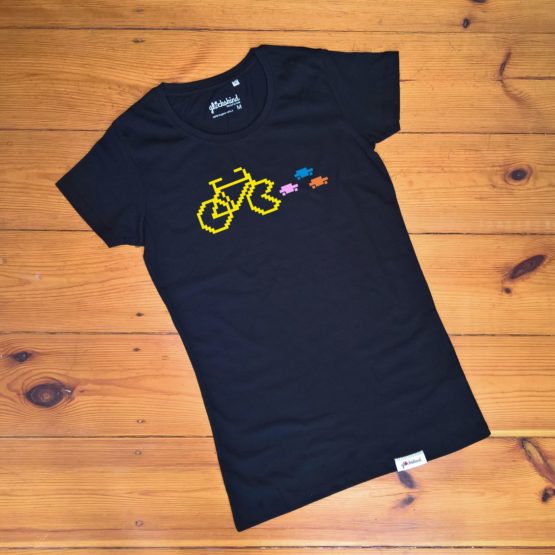 Pacman Fahrrad Retro Look damen t-shirt