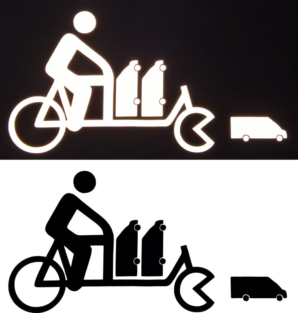 Reflektierende Fahrrad Aufkleber in verschiedenen Farben