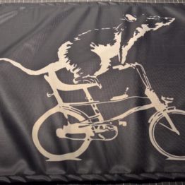 Fahne mit Radratte fürs Fahrrad
