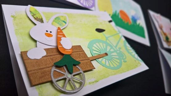glckskind Fahrrad Minikarten Ostern 3er Set 