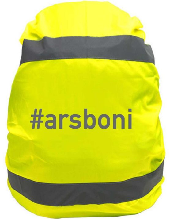 Rucksackcover mit reflektierendem Druck #arsboni The art of goodness
