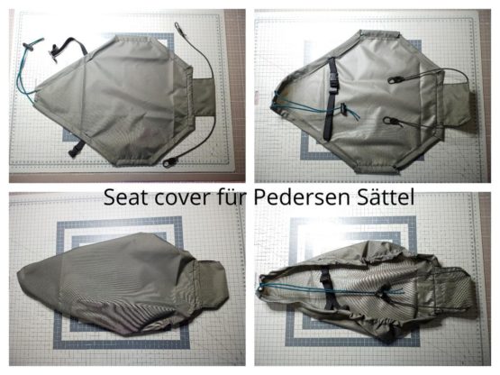 PEDERSEN Handgemachter Sattelschutz in 6 Farben mit reflektierendem Druck nach Wahl - Custom made Seat cover